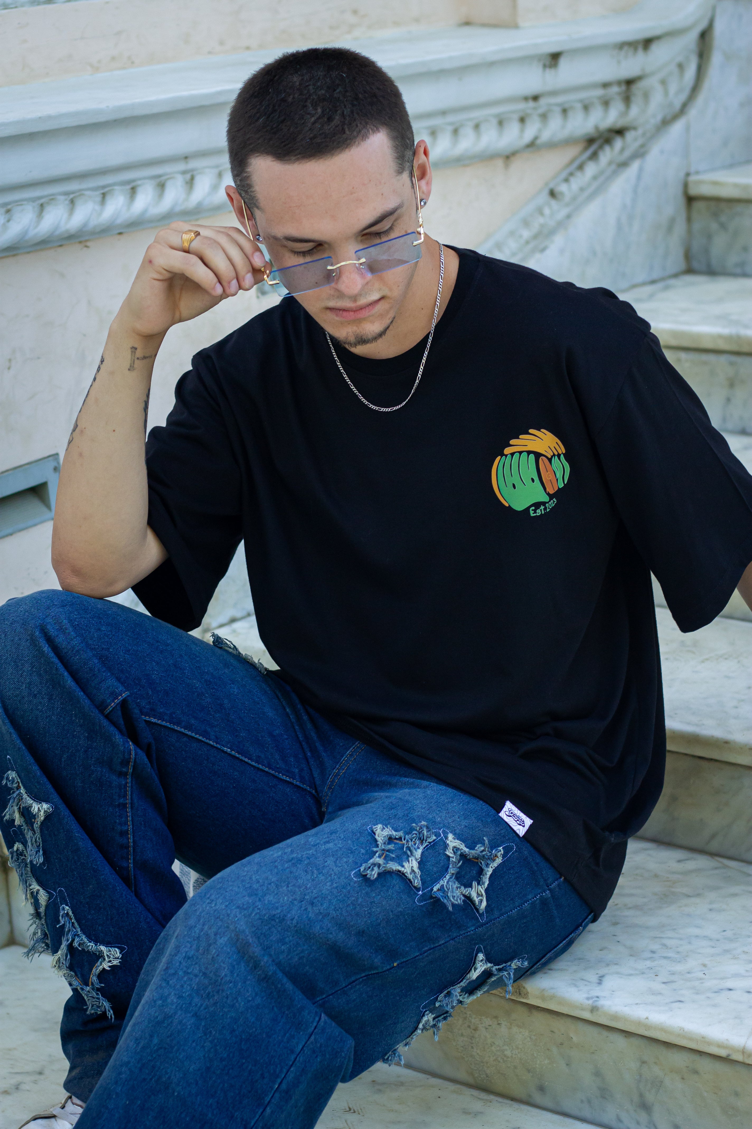 Polera Oversize Black - Groovy Nature